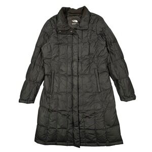 North Face Metropolis Down Parka Women M Black Quilted Puffer Jacket 550 Fill